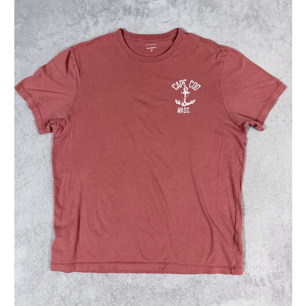 J.Crew Re-Imagined Men’s L Cape Cod Anchor Graphic T-Shirt Red